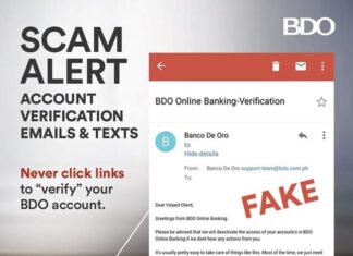 BDO reiterates fight against account verification scam