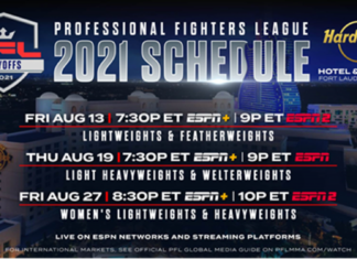 PROFESSIONAL FIGHTERS LEAGUE PLAYOFF RESIDENCY BEGINS FRIDAY, AUGUST 13, CONTINUES ON AUGUST 19 AND 27, LIVE ON ESPN NETWORKS AND STREAMING PLATFORMS