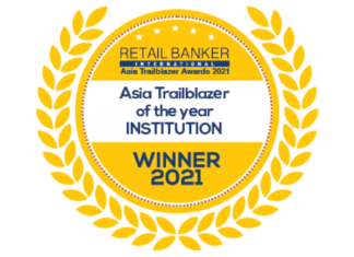 UnionBank bags top award as “ASIA TRAILBLAZER INSTITUTION OF THE YEAR” at the 2021 Retail Banker International Asia Trailblazer Awards