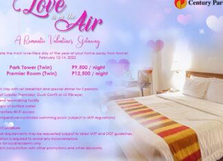A WHOLE LOT OF LOVIN’ THIS FEBRUARY: Century Park Hotel Spreads the Love With Exciting Valentine’s Promos