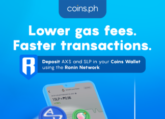 Coins.ph enables Ronin for more affordable AXS and SLP deposits